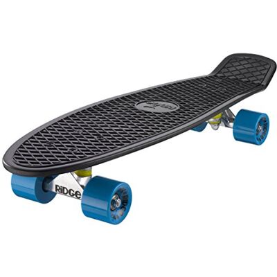Ridge 27" Big Brother Retro Cruiser Skateboard, Nero/Blu Ridge 27" Big Brother Retro Cruiser Skateboard, Nero/Blu