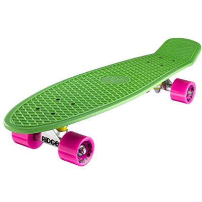 Ridge 27" Big Brother Mini Cruiser Skate Skateboard Retro Vintage completo nel Verde, fatto in l'UE, cuscinetti ABEC 7, alta qualità formula segreta di plastica Ridge 27" Big Brother Mini Cruiser Skate Skateboard Retro Vintage completo nel Verde, fatto in l'UE, cuscinetti ABEC 7, alta qualità formula segreta di plastica