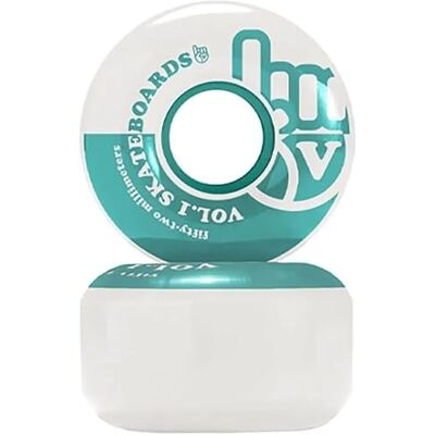 Vol.1 N. 1, Ruote per Skateboard Unisex Adulto, Bianco, 51 mm Vol.1 N. 1, Ruote per Skateboard Unisex Adulto, Bianco, 51 mm