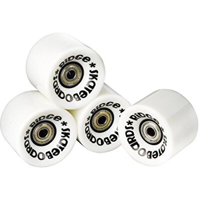 Ridge Ruote Morbide Cruiser 59 mm 78A Pu W Abec 7 Cuscinetti Set di 4 Pezzi, Bianco Ridge Ruote Morbide Cruiser 59 mm 78A Pu W Abec 7 Cuscinetti Set di 4 Pezzi, Bianco