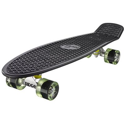 Ridge 27" Big Brother Retro Cruiser Skateboard, Nero/Verde trasparente Ridge 27" Big Brother Retro Cruiser Skateboard, Nero/Verde trasparente