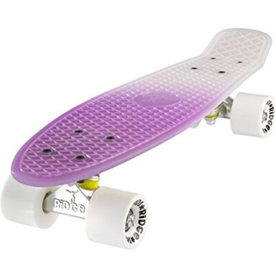 Ridge Skateboards Hyperlight Mini Cruiser Skateboard, Bianco/Bianco, 22 Ridge Skateboards Hyperlight Mini Cruiser Skateboard, Bianco/Bianco, 22