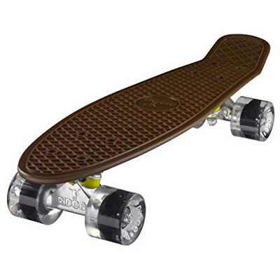 Ridge Skateboards Brown Mini Cruiser Skateboard, Marrone/Chiaro, 22 Ridge Skateboards Brown Mini Cruiser Skateboard, Marrone/Chiaro, 22