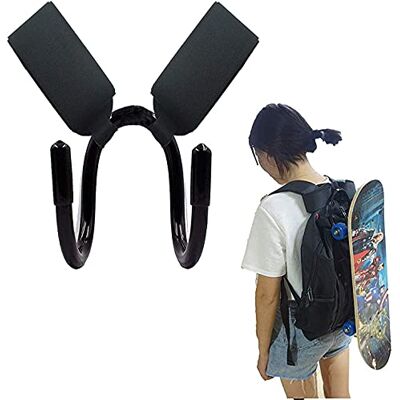 AUXPhome Supporto per skateboard professionale, per longboard e skateboard, universale, compatibile con qualsiasi zaino a doppia tracolla, cinghie regolabili e gancio regolabile AUXPhome Supporto per skateboard professionale, per longboard e skateboard, universale, compatibile con qualsiasi zaino a doppia tracolla, cinghie regolabili e gancio regolabile