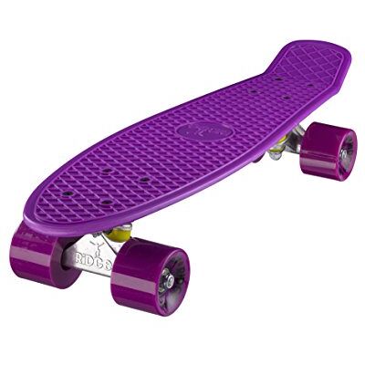 Ridge Skateboards Mini Cruiser Skateboard, Viola/Viola, 22 Ridge Skateboards Mini Cruiser Skateboard, Viola/Viola, 22