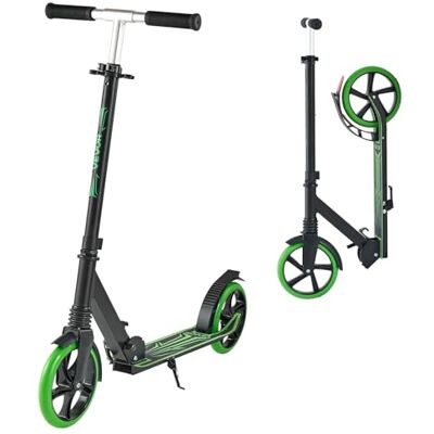 VEVOR Monopattini a Spinta, Monopattino con Freno a Pedale a 2 Ruote con Manubrio Regolabile Pedana Antiscivolo, Pieghevole e Leggero Fino a ca. 99,7 kg per Adolescenti e Adulti, Verde Nero VEVOR Monopattini a Spinta, Monopattino con Freno a Pedale a 2 Ruote con Manubrio Regolabile Pedana Antiscivolo, Pieghevole e Leggero Fino a ca. 99,7 kg per Adolescenti e Adulti, Verde Nero