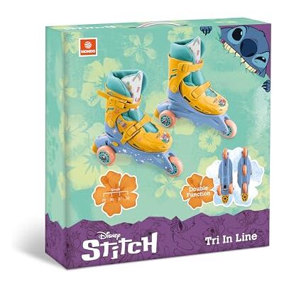 Mondo Toys STITCH 3IN LINE SKATES Pattini in linea doppia funzione regolabili da 29 al 32- Mondo Toys STITCH 3IN LINE SKATES Pattini in linea doppia funzione regolabili da 29 al 32-