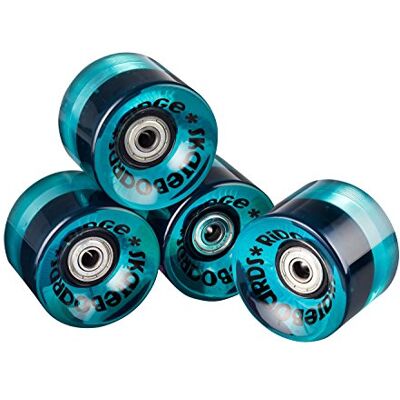 Ridge Ruote Morbide Cruiser 59 mm 78A Pu W Abec 7 Cuscinetti Set di 4 Pezzi, Chiaro Blu Ridge Ruote Morbide Cruiser 59 mm 78A Pu W Abec 7 Cuscinetti Set di 4 Pezzi, Chiaro Blu