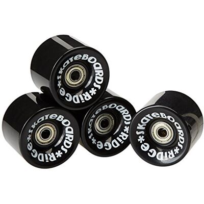 Ridge Skateboards Cruiser w ABEC-7 Ruote Morbide 59 mm con Cuscinetti, Set di 4 Pezzi, Nero Ridge Skateboards Cruiser w ABEC-7 Ruote Morbide 59 mm con Cuscinetti, Set di 4 Pezzi, Nero