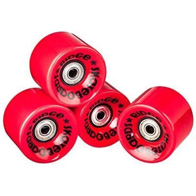 Ridge Ruote Morbide Cruiser 59 mm 78A Pu W Abec 7 Cuscinetti Set di 4 Pezzi, Rosso Ridge Ruote Morbide Cruiser 59 mm 78A Pu W Abec 7 Cuscinetti Set di 4 Pezzi, Rosso