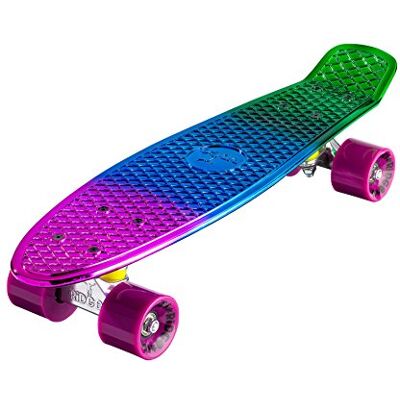 Ridge Skateboards 27 inch Cruiser Board Metallic Fades / 59mm Wheels (Blu-Verde-Giallo) Ridge Skateboards 27 inch Cruiser Board Metallic Fades / 59mm Wheels (Blu-Verde-Giallo)