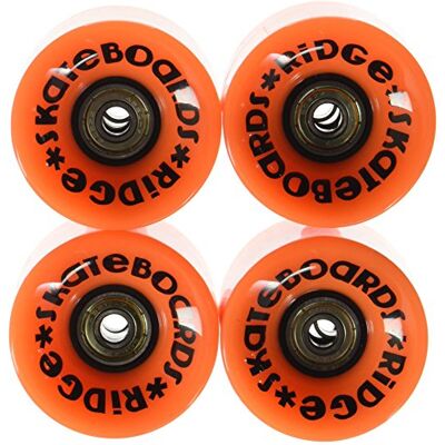 Ridge Ruote Morbide Cruiser 59 mm 78A Pu W Abec 7 Cuscinetti Set di 4 Pezzi, Arancione Ridge Ruote Morbide Cruiser 59 mm 78A Pu W Abec 7 Cuscinetti Set di 4 Pezzi, Arancione