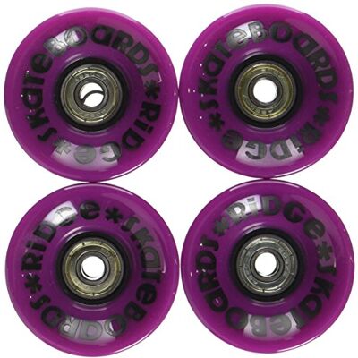 Ridge Ruote Morbide Cruiser 59 mm 78A Pu W Abec 7 Cuscinetti Set di 4 Pezzi, Viola Ridge Ruote Morbide Cruiser 59 mm 78A Pu W Abec 7 Cuscinetti Set di 4 Pezzi, Viola