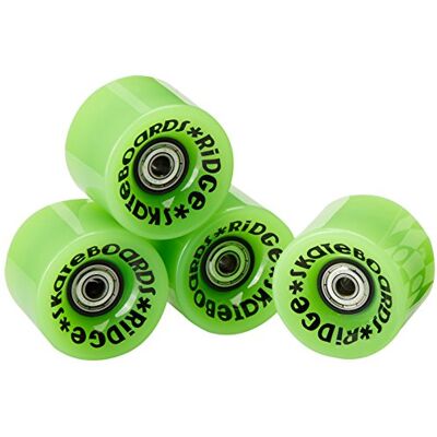 Ridge Ruote Morbide Cruiser 59 mm 78A Pu W Abec 7 Cuscinetti Set di 4 Pezzi, Verde Ridge Ruote Morbide Cruiser 59 mm 78A Pu W Abec 7 Cuscinetti Set di 4 Pezzi, Verde