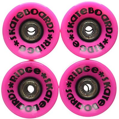 Ridge Ruote Morbide Cruiser 59 mm 78A Pu W Abec 7 Cuscinetti Set di 4 Pezzi, Rosa Ridge Ruote Morbide Cruiser 59 mm 78A Pu W Abec 7 Cuscinetti Set di 4 Pezzi, Rosa