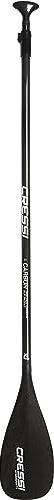 Cressi Carbon Paddle, Pagaia telescopica per SUP Unisex Adulto, Nero/Bianco, Unica