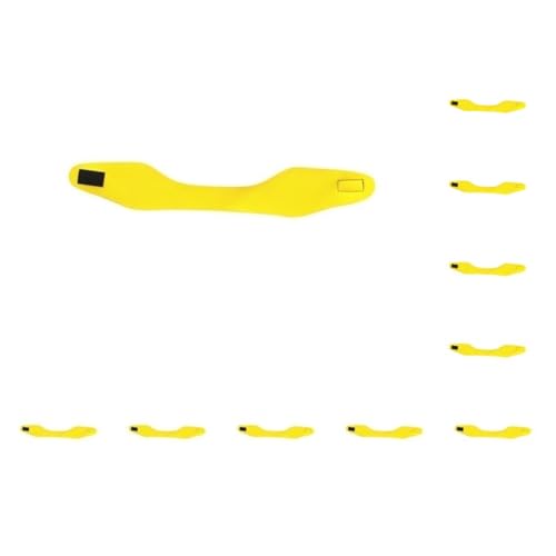 Paowsietiviity Set di 10 cerchietti per bambini e adulti, in morbido neoprene, 51 cm, colore: giallo