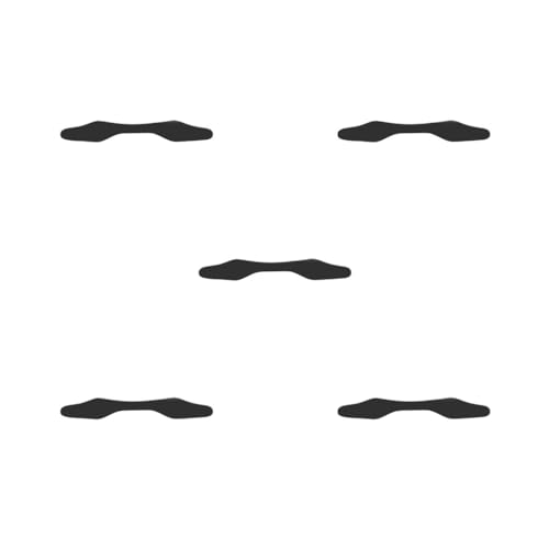 Paowsietiviity Set di 5 cerchietti per bambini e adulti, in morbido neoprene, 58 cm, colore: nero