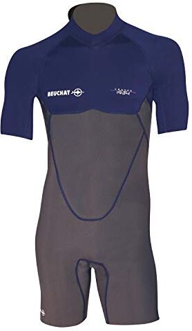 BEUCHAT ATOLL Shorty con Cremallera Dorsal 2mm Hombre Azul profundo T/C: XS