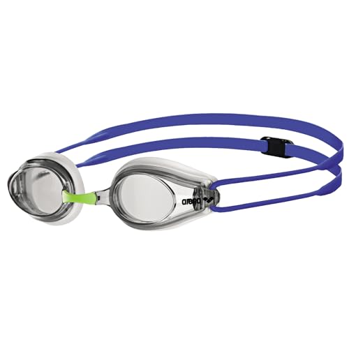 Arena Tracks Occhialini Nuoto da Gara Anti-Appannamento Unisex Adulto, Occhialini Piscina con Protezione UV, 4 Ponti Nasali Intercambiabili, Guarnizioni in Silicone