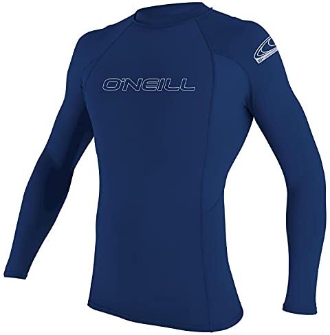 O'Neill Wetsuits Men's Basic Skins Long Sleeve Rash Guard, Vest Uomo, Marina Militare, XS