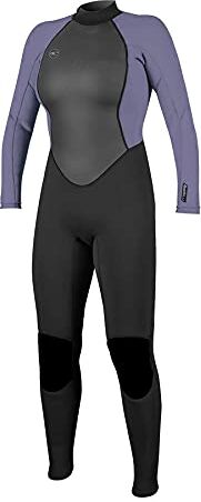 O'Neill Wetsuits Reactor II 3/2mm Back Zip Full Wetsuit, Muta Subacquea Donna, Nero/Nebbia, 18