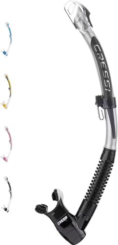 Cressi Corfu Snorkel, Tubo Immersioni & Snorkeling Unisex Adulto, Nero/Nero, Unica