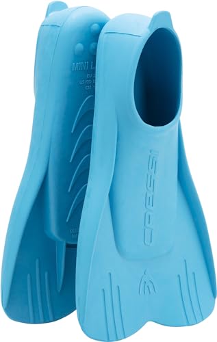 Cressi Mini Light Fins Pinne Corte Bambini Unisex per Immersioni, Snorkeling e Nuoto, Azzurro, 34/35