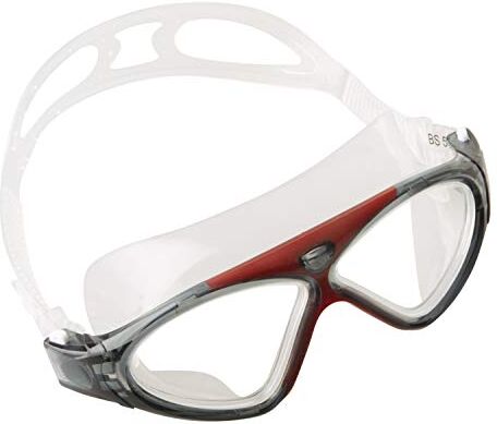 SEAC Vision HD, Occhialini da Nuoto in Piscina e in Mare per Donna e Uomo, Rosso, Standard