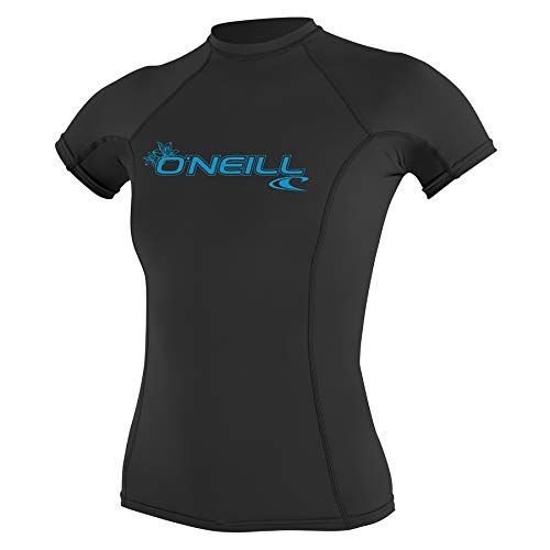 O'Neill ONEILL WETSUITS  Maglia da Snorkeling da Donna Wms Basic Skins S/S Crew, con Protezione UV, Donna, UV Schutz Wms Basic Skins S/S Crew, Nero, M