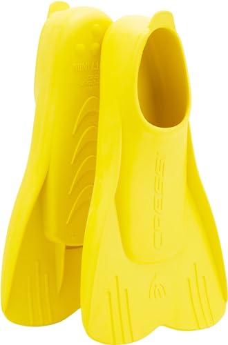 Cressi Mini Light Fins Yellow 34/35- Pinne Corte Bambini Unisex per Immersioni, Snorkeling e Nuoto, Giallo, 34/35