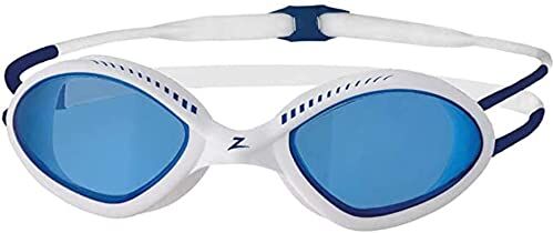 Zoggs Tiger White Blue (Smaller Fit), Occhialini da Nuoto per Adulti Unisex, Bianco/Blu