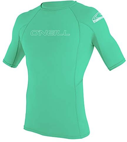 O'Neill Wetsuits Youth Basic Skins-Rash Guard a Maniche Corte, Vest Unisex-Giovani, Acqua Chiara, 6