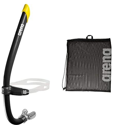 Arena Swim Snorkel PRO III, Tubi da Immersione Unisex Adulto, Nero, TU & Sacca da Nuoto per Adulti, in Rete, Colore Nero, Taglia Unica