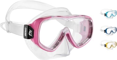 Cressi Piumetta Kid, Maschera Subacquea Unisex – Bambino, Trasparente/Rosa, 3-6 anni