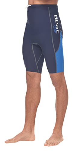 SEAC RAA Pant Evo, Pantaloncino Protettivo Rash Guard per Snorkeling e Nuoto Anti UV Uomo, Blu/Blu Chiaro, 3XL