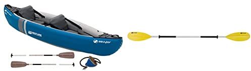 SEVYLOR Adventure Kit Kayak Mare Gonfiabile, 2 Posti, 314 x 88 cm, Incluso Pompa a Pedale e Pagaia & K-Compact230 Pagaia