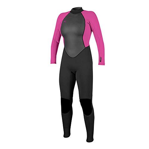 O'Neill Wetsuits Reactor II 3/2mm Back Zip Full Wetsuit, Muta Subacquea Donna, Nero/Bacca, 6