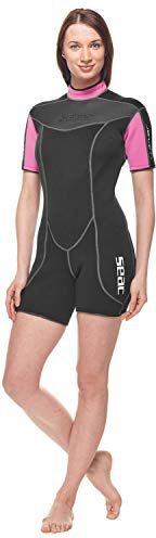 SEAC Sense Short Muta Corta da Donna per Snorkeling e Subacquea, Neoprene 2,5 mm Donna Nero M