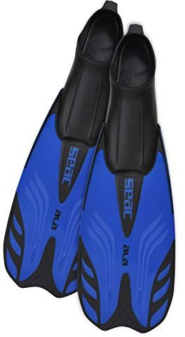 SEAC Ala Pinne da Snorkeling a Scarpetta Chiusa Unisex Adulto, Blu Metal, 42/43 EU