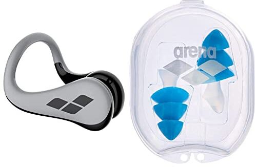 Arena Earplug Pro Tappi Unisex, Clear/Royal, TU & Nose Clip PRO II, Tappanaso Unisex Adulto, Multicolore, Taglia Unica