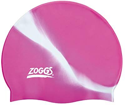 Zoggs Cuffia, Multi Colour Silicone cap Unisex Adulto, Argento Rosa, Taglia Unica