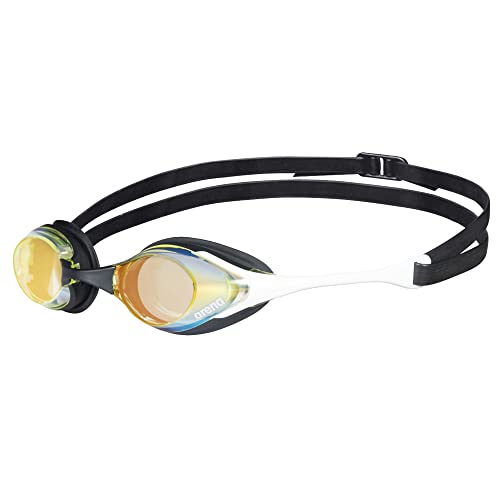 Arena Cobra Swipe Mirror, Occhialini da Nuoto Unisex-Adulto, Giallo Rame, Taglia Unica