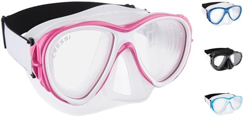 Cressi Samoa Mask Maschera Immersioni e Snorkeling, Trasparente/Rosa, Taglia Unica, Unisex Adulto