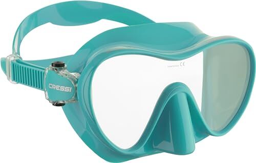 Cressi F1 Mask SIL Aquamarine, Maschera Subacquea Frameless Monolente Unisex Adulto, Acquamarina, Unica