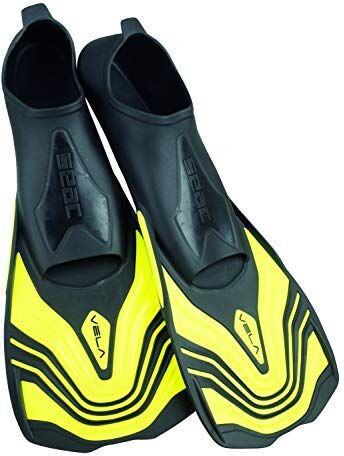 SEAC Vela Pinne Corte da Nuoto e Snorkeling Unisex Adulto Giallo 36-37