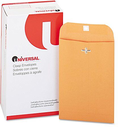 Universal Kraft Clasp Envelope, Side Seam, 12,7 kilogram, 6 x 9, Light Brown, 100/Box by