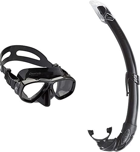 Cressi Focus Maschera Adatta per Attivita Subacquea, Compatibile con Lenti Graduate Optional da –1.00 A –8.00 Diottrie con Intervalli di 0.5 Diottrie & Mexico, Tubo Snorkel per Immersioni, Apnea