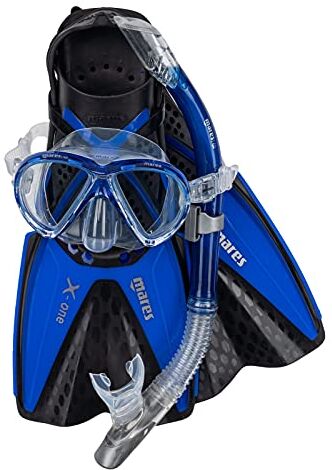 Mares Aquazone Set X-One Marea Set Composto da Maschera, Boccaglio e Pinne Adulto – Unisex, Blu, L/XL