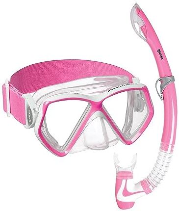 Mares Aquazone Combo Pirate Neon, Combo Composto da Maschera e Boccaglio Bambino Unisex Rosa Trasparente